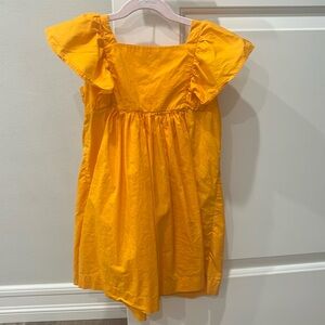 H&M neon orange girls summer dress with ruffle sleeves. Size 5T